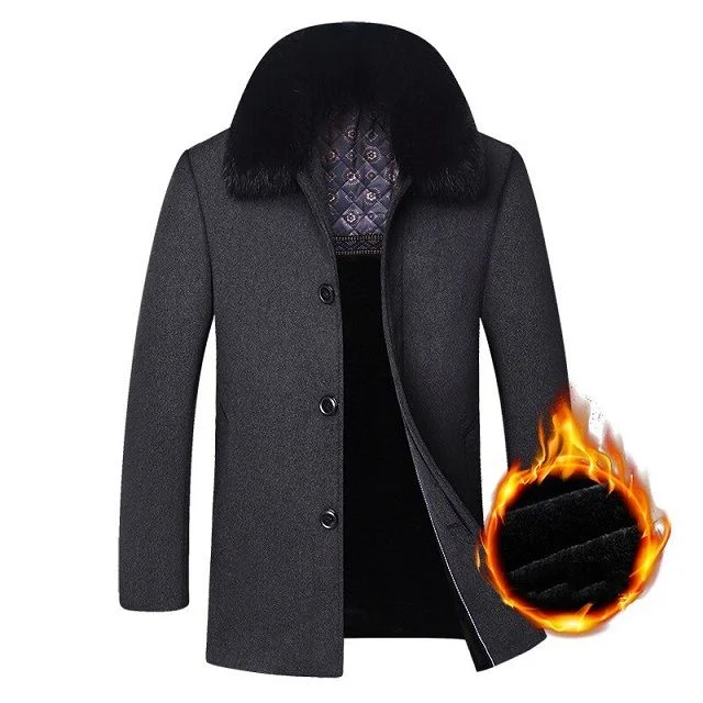 Manteau col en fausse fourrure