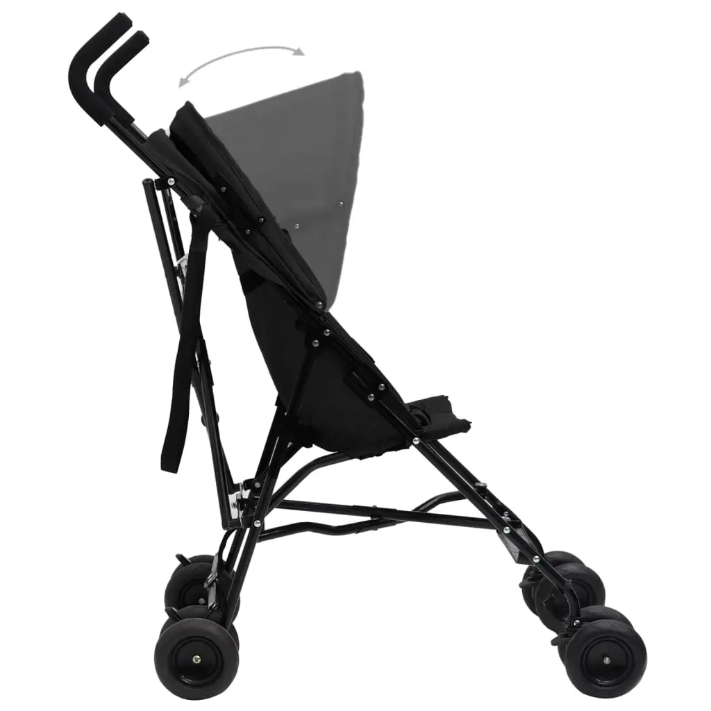 Poussette bébé Anthracite et noir Acier – Image 3